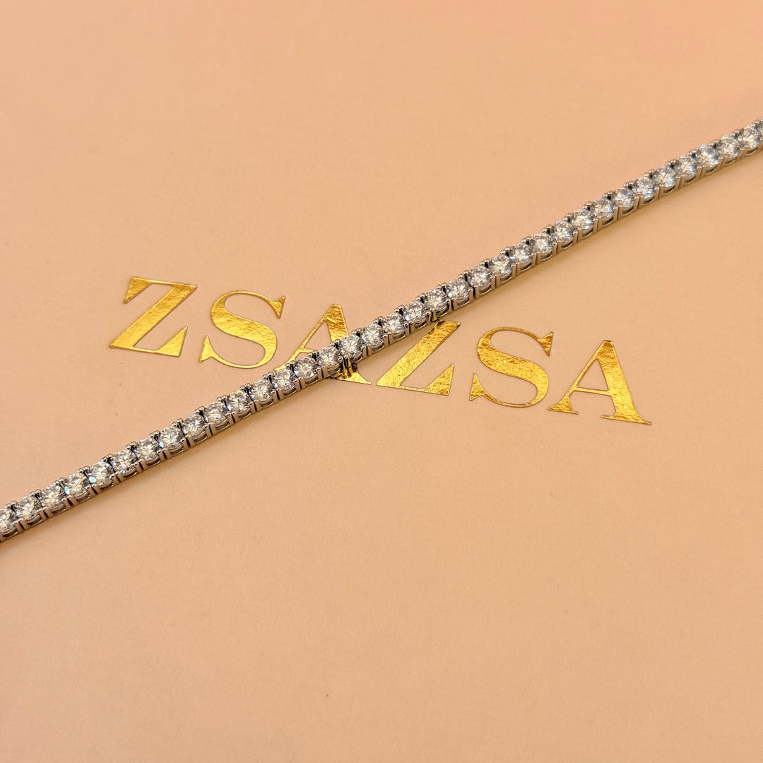 Tennis zircone sterling silver bracelet