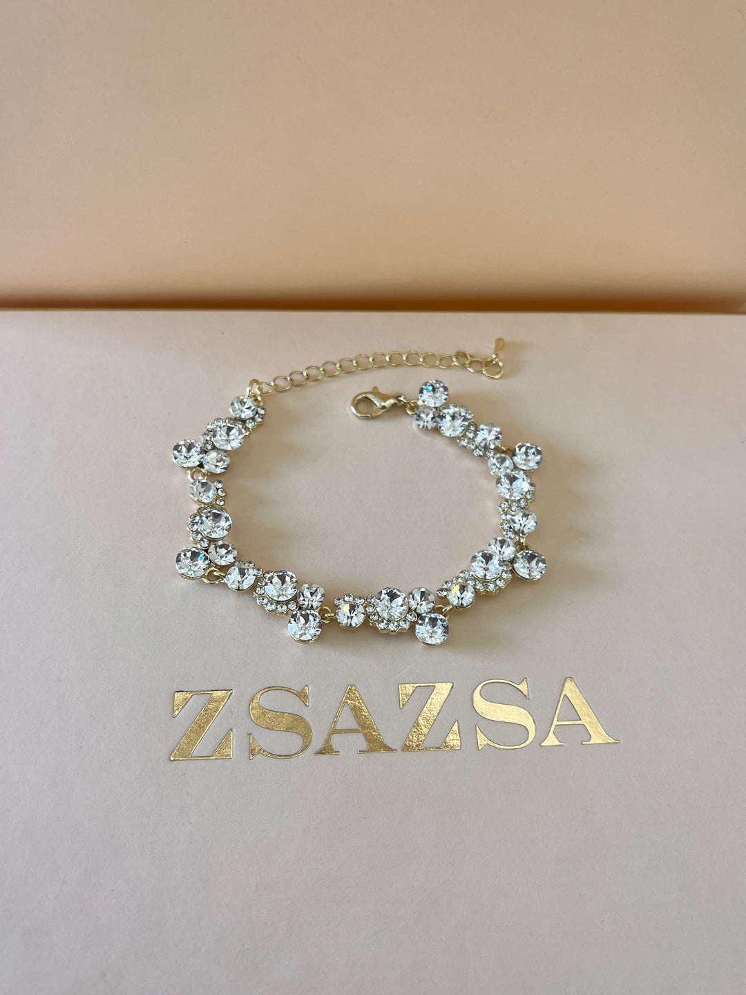Swarovski crystals mix of shapes gold plated set