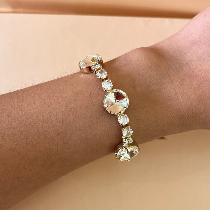 Preciosa crystals gold plated bracelet