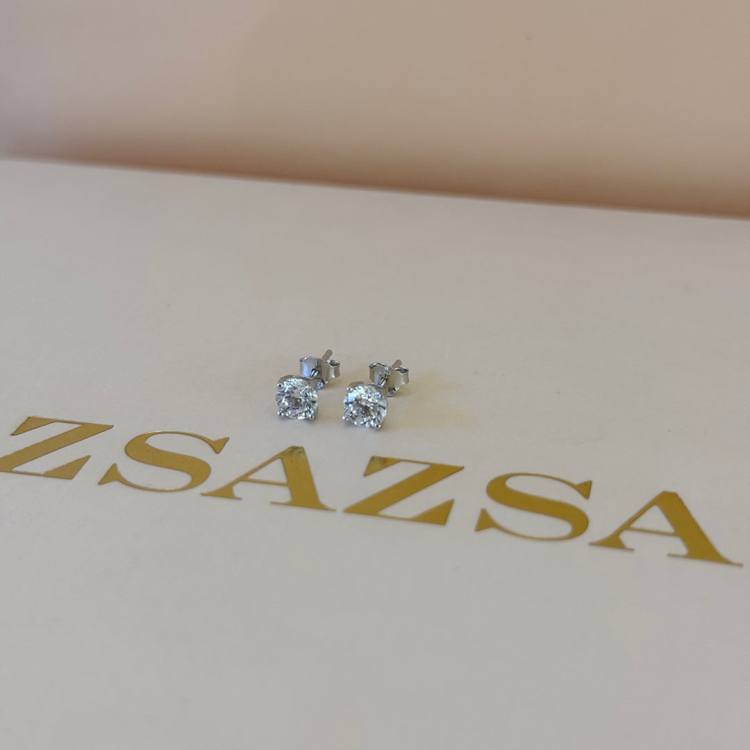 Dainty zircone sterling silver set