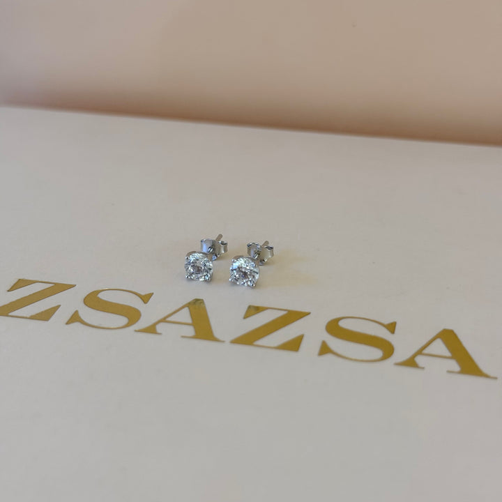 Dainty zircone sterling silver set