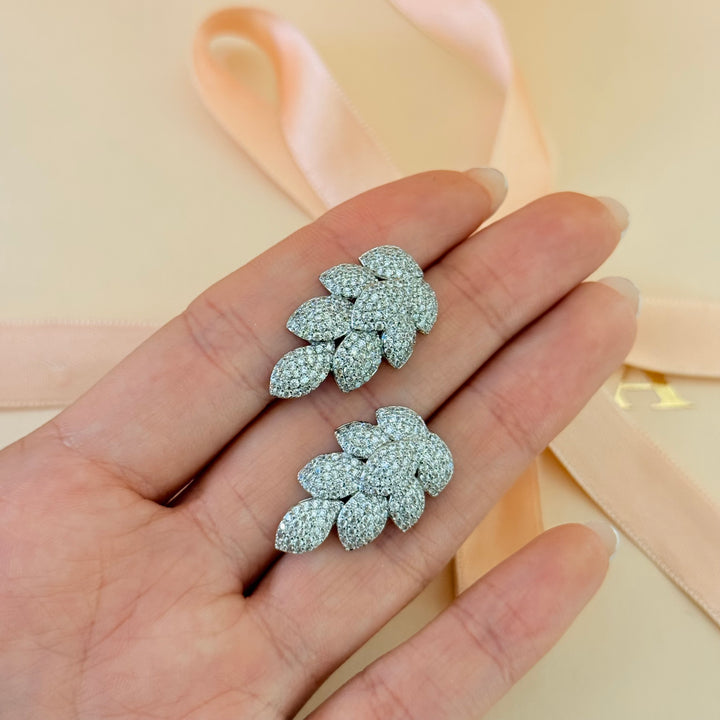 Marquise zircone silver earrings