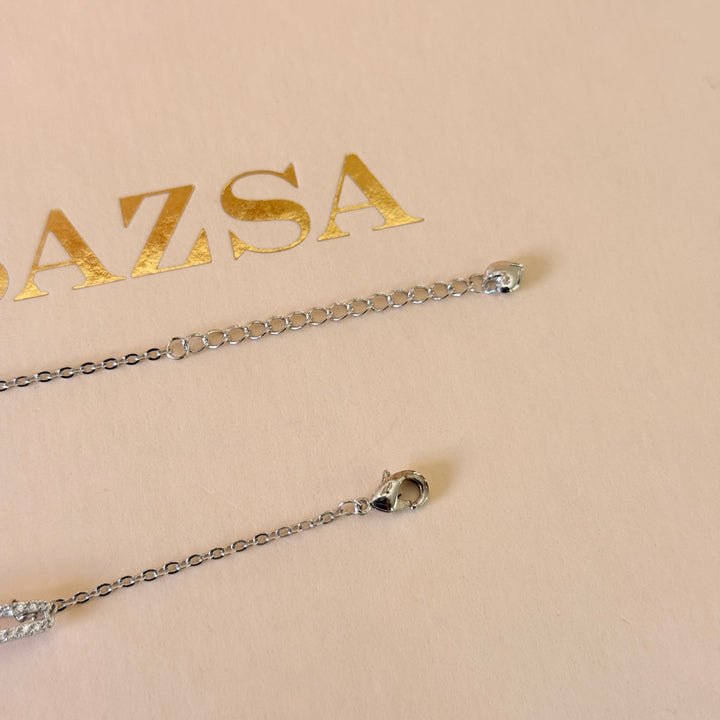 Dainty zircone silver bracelet
