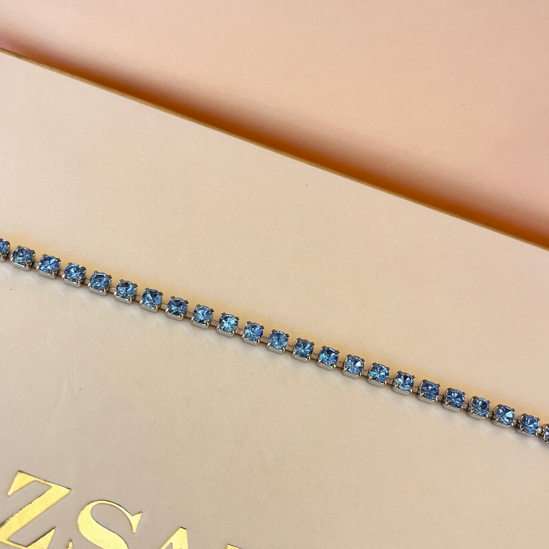 Light blue Preciosa crystals bracelet
