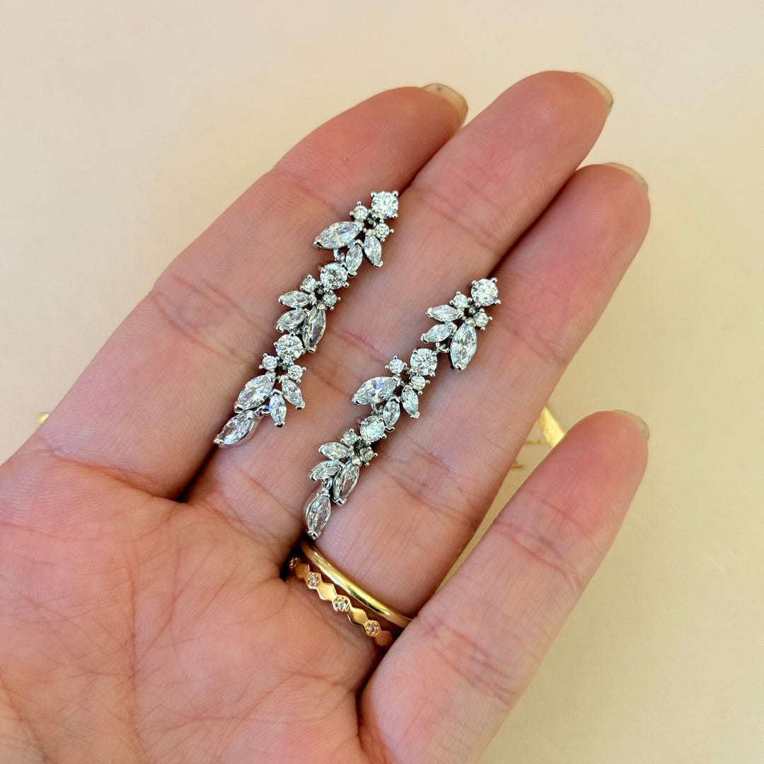 Marquise zircone silver set