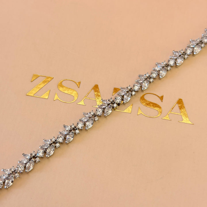 Marquise zircone silver bracelet