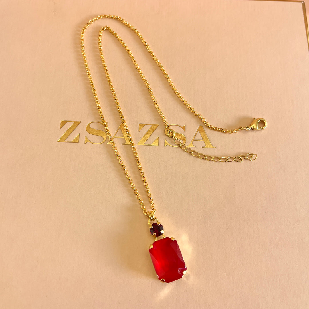 Red Swarovski crystals set