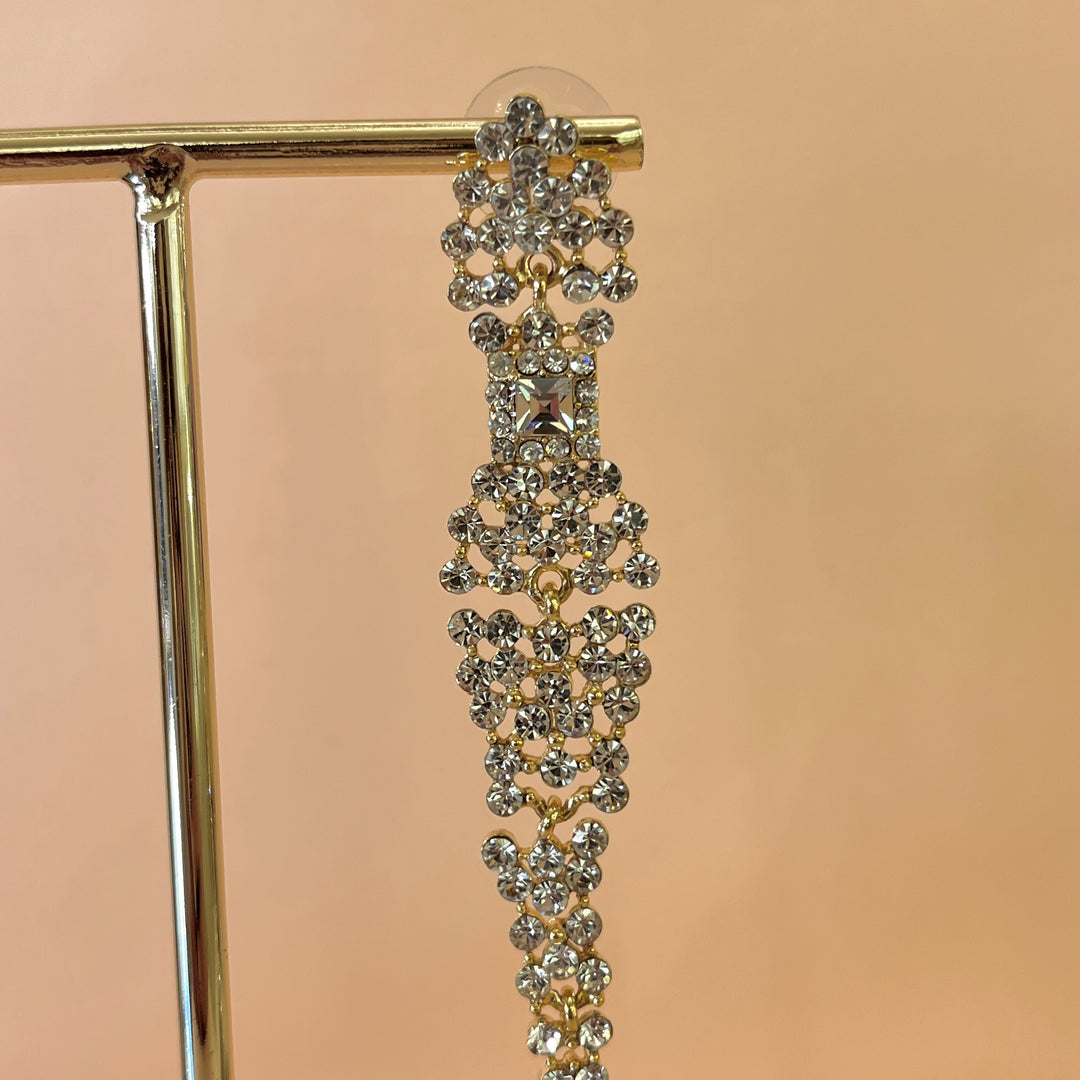 Swarovski crystals gold plated earrings