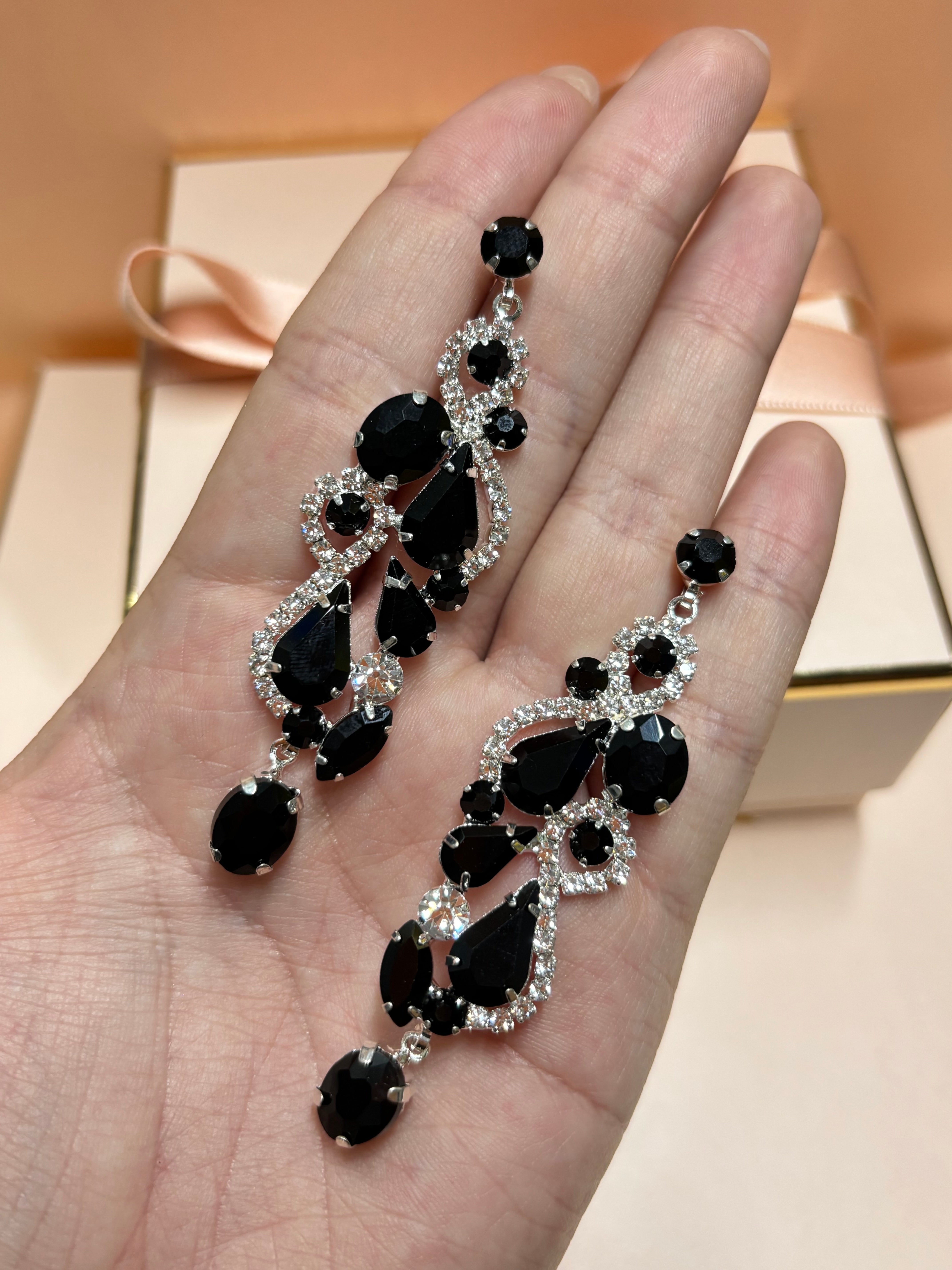 Elegant black earrings