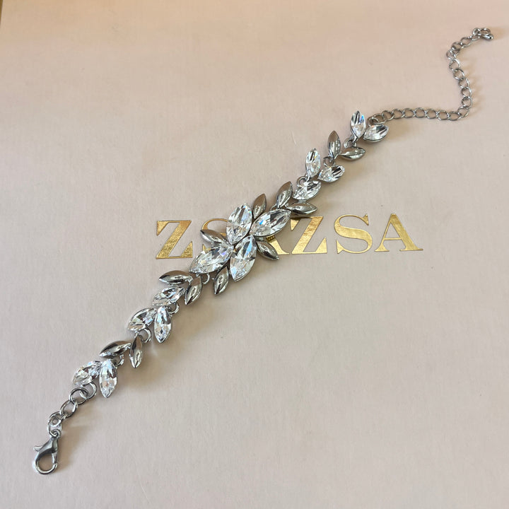 Swarovski crystals marquise gold plated set