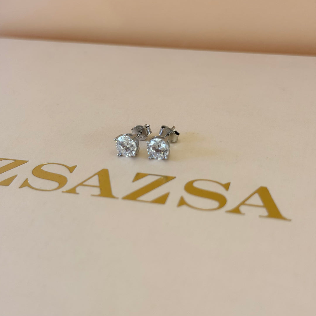 Solitaire zircone sterling silver set