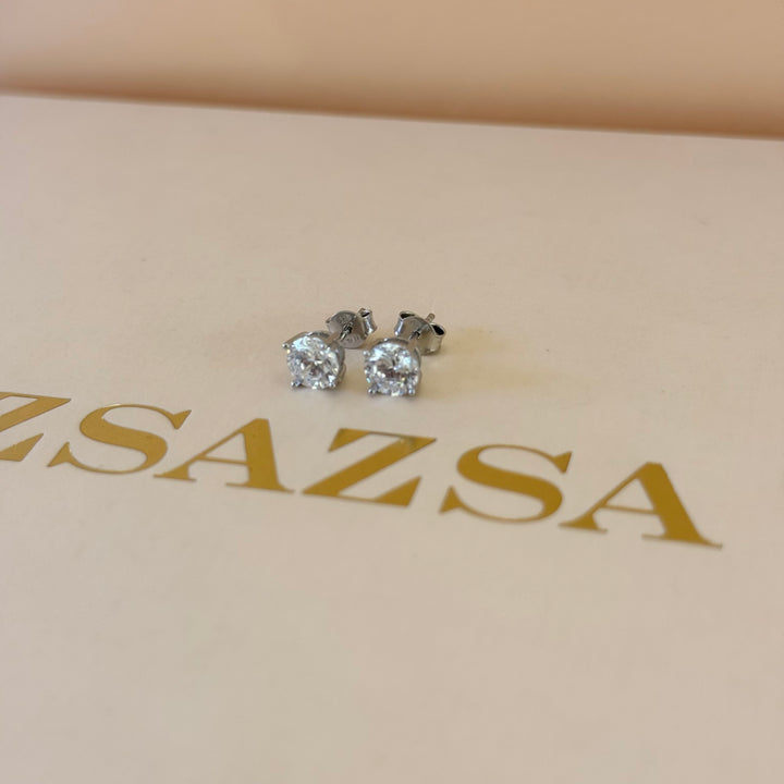 Solitaire zircone sterling silver set