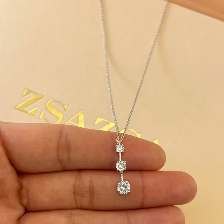 Solitare zircone silver set