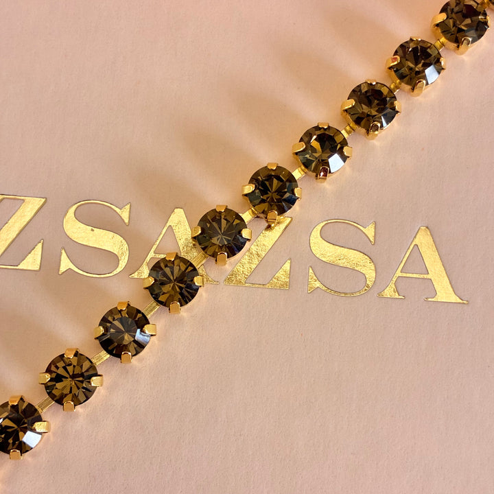 Bronze Swarovski crystals bracelet