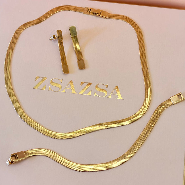 Gold plain set