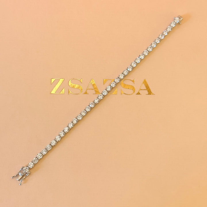 Tennis zircone sterling silver bracelet
