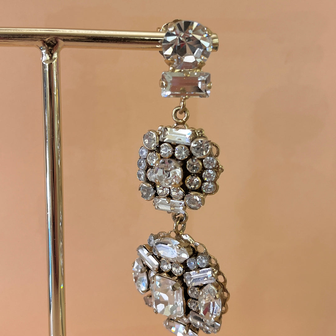 Swarovski crystals gold plated earrings