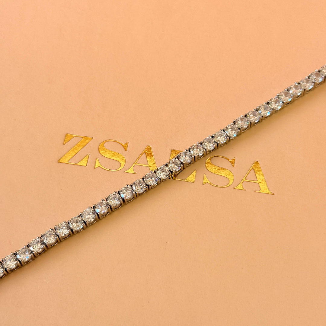 Tennis zircone silver bracelet