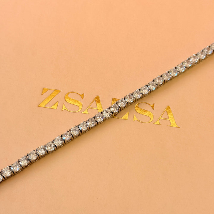 Tennis zircone silver bracelet