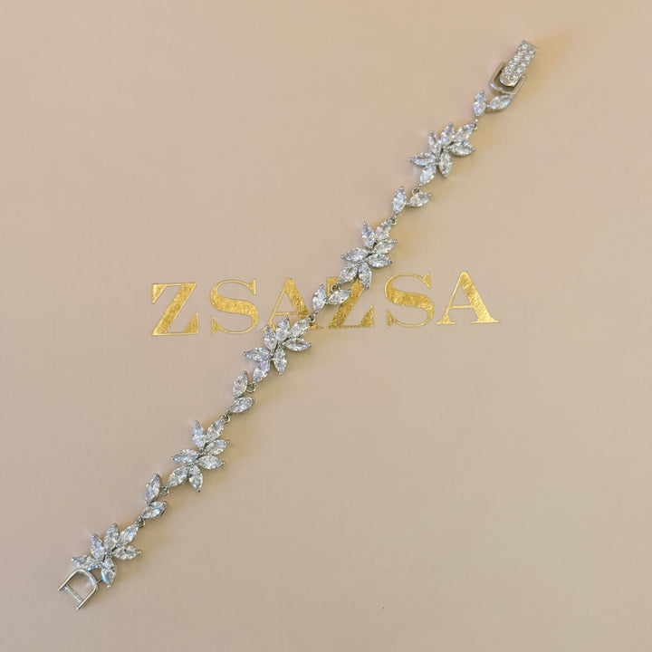 Marquise zircone silver bracelet