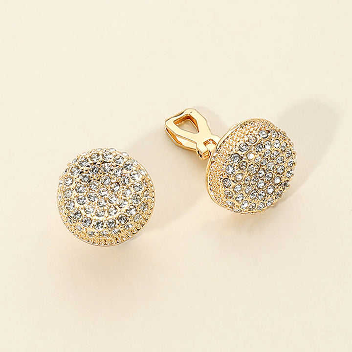 Crystal Round Medallion Clip On Earrings|ZSAZSA