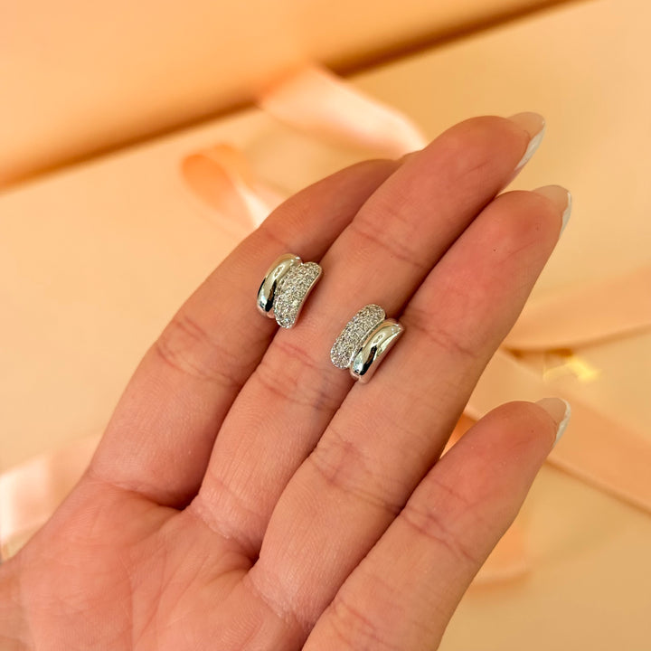 Dainty zircone silver studs