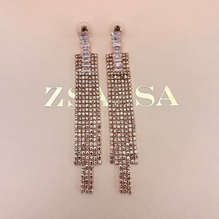 Long fringe earrings