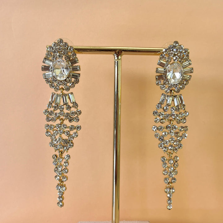Swarovski crystals gold plated earrings