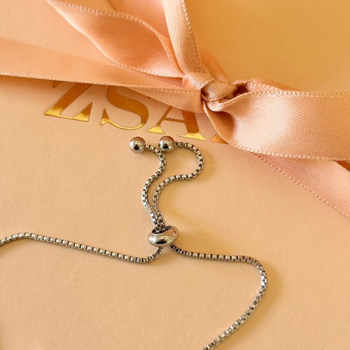 Star in the middle zircone silver bracelet