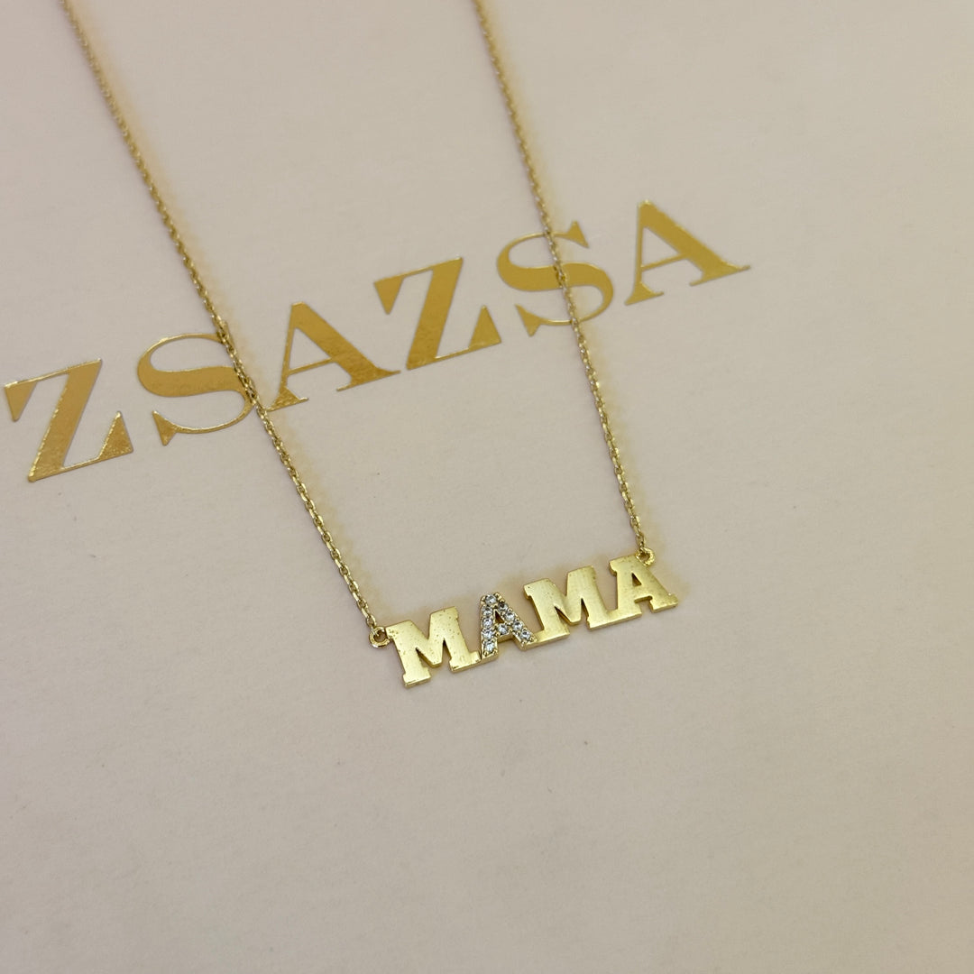 Zircone mama gold plated pendant