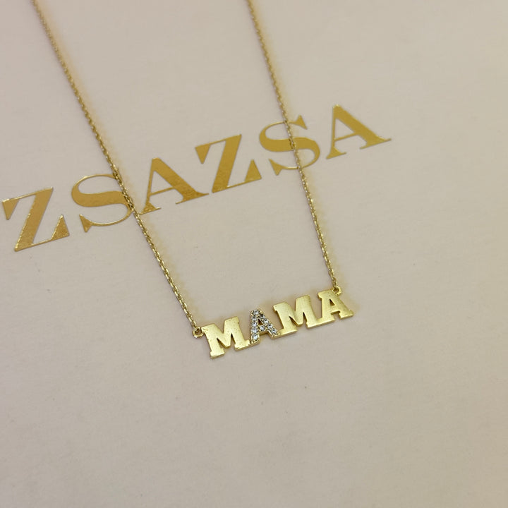 Zircone mama gold plated pendant
