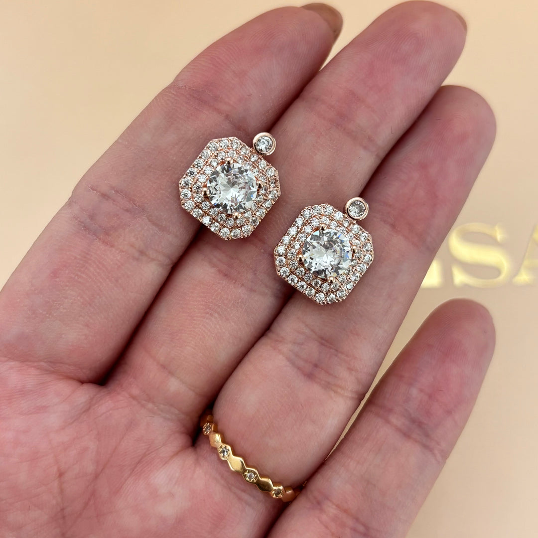 Square zircone set
