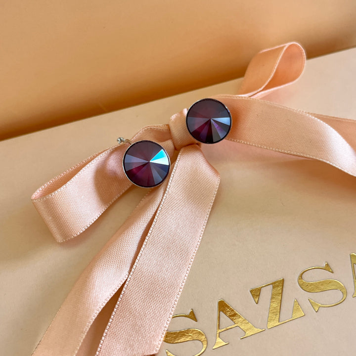 Purple Swarovski crystals set