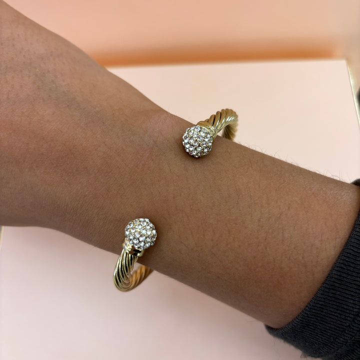 Rhinestone ball bangle