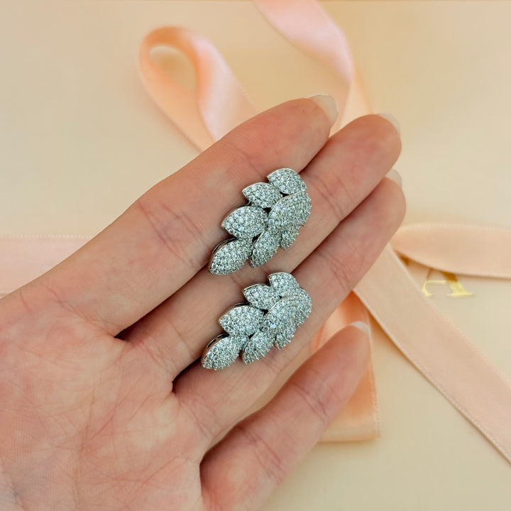 Marquise zircone silver earrings