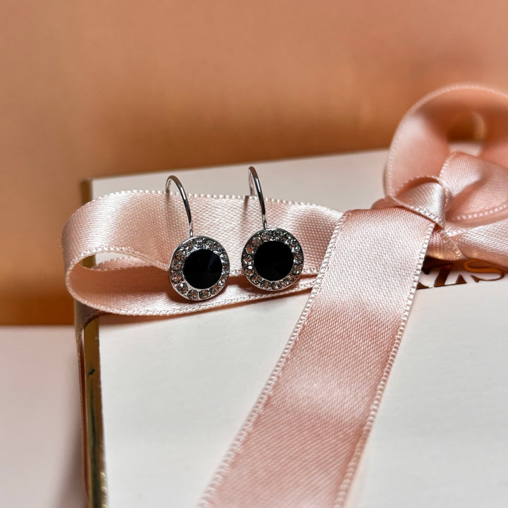 Dainty black silver hooks