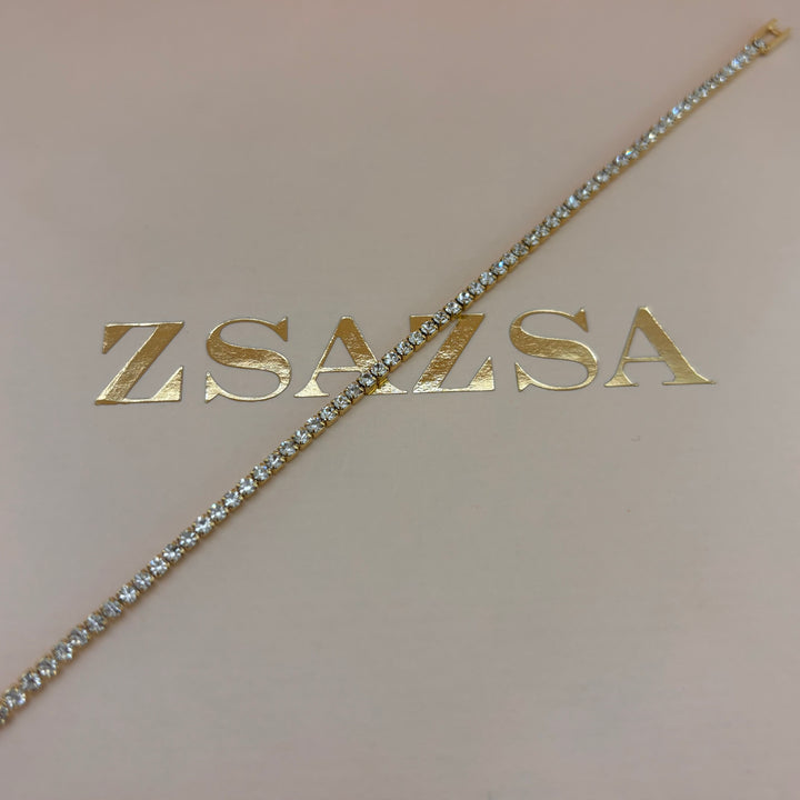 Thin tennis bracelet