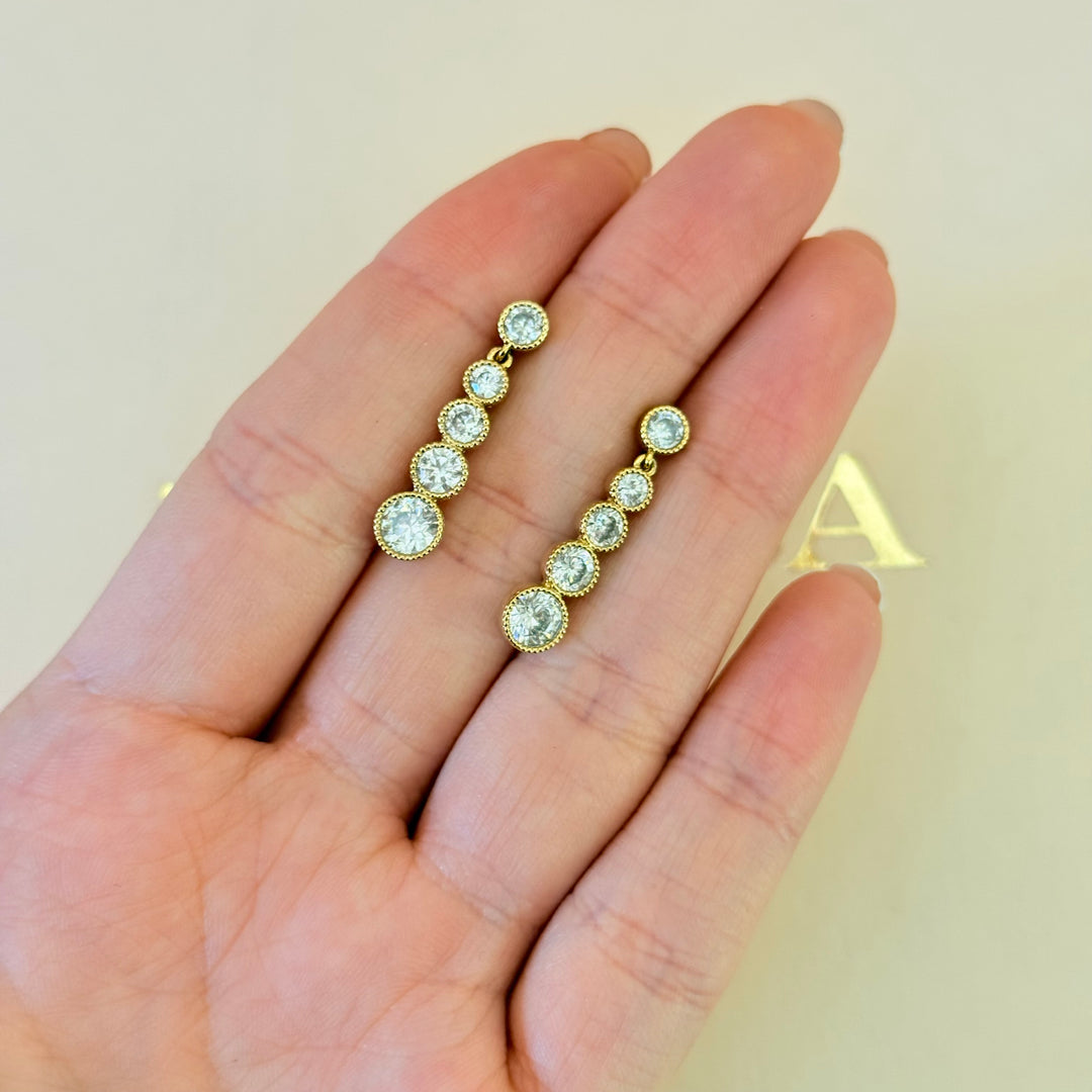 Rounds zircone gold plated set