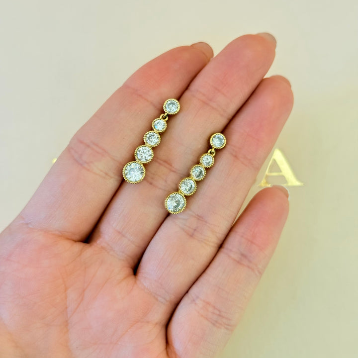 Rounds zircone gold plated set