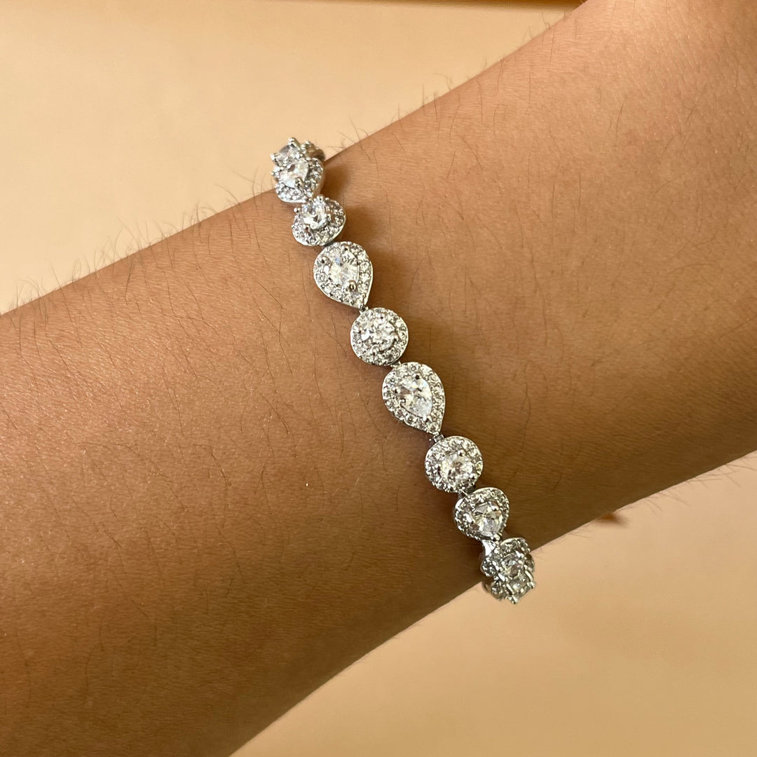 Silver zircone bracelet