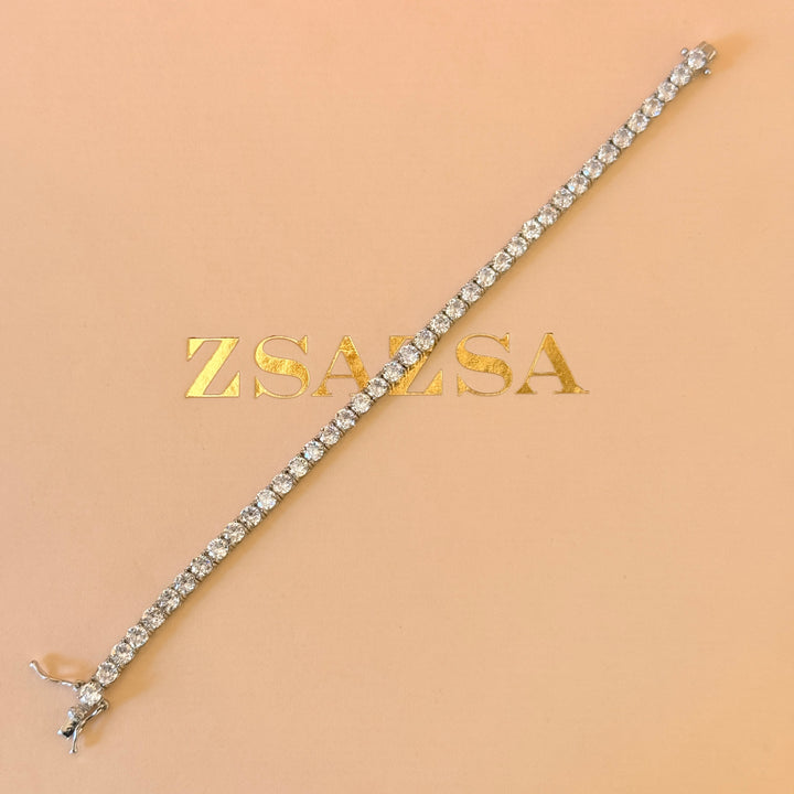 Tennis zircone sterling silver bracelet