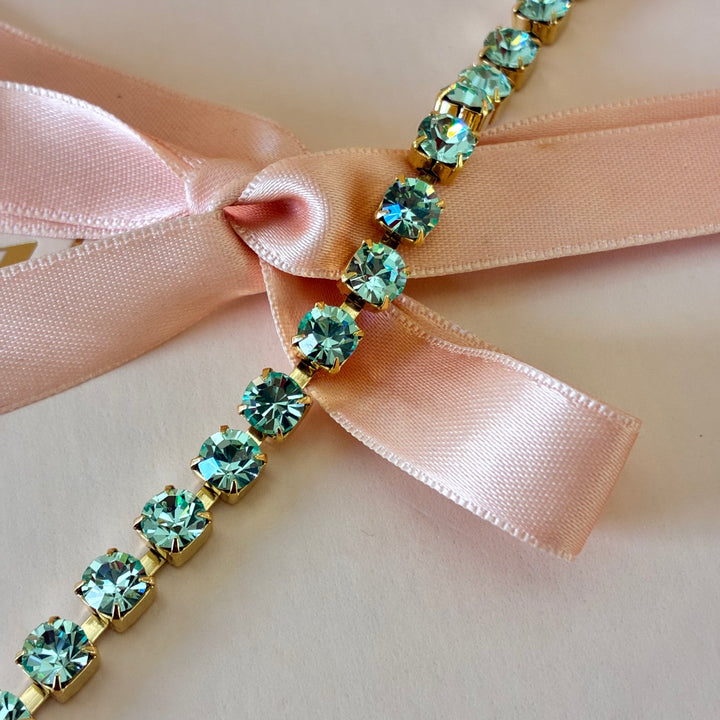 Mint Swarovski crystals bracelet