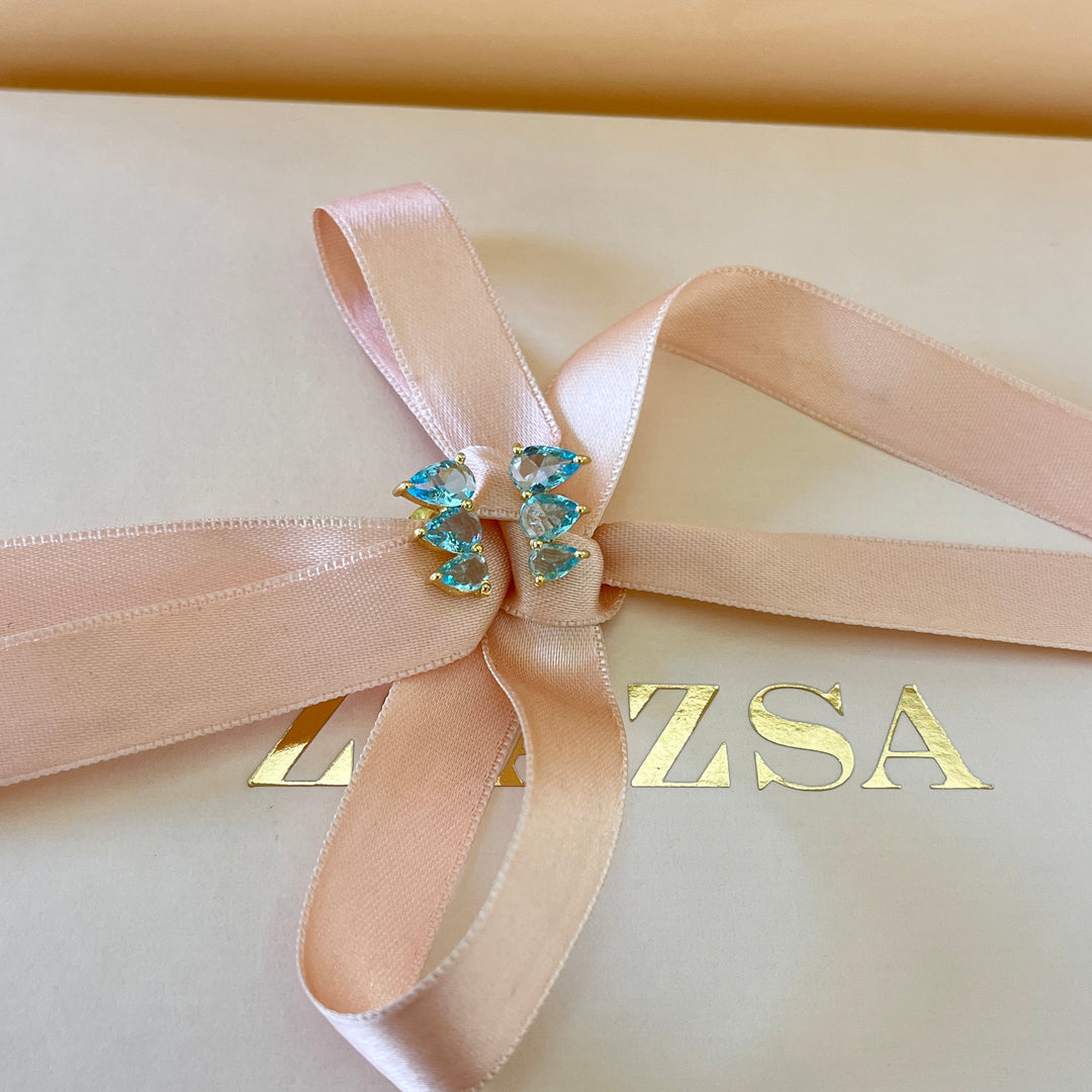 Turquoise zircone studs & ring