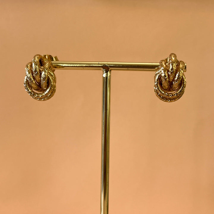 Gold handmade studs