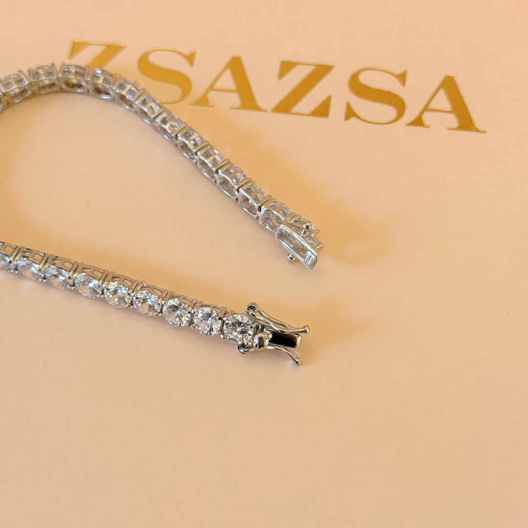 Tennis zircone sterling silver bracelet