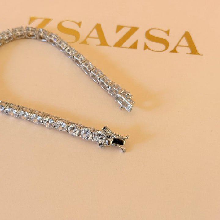 Tennis zircone sterling silver bracelet