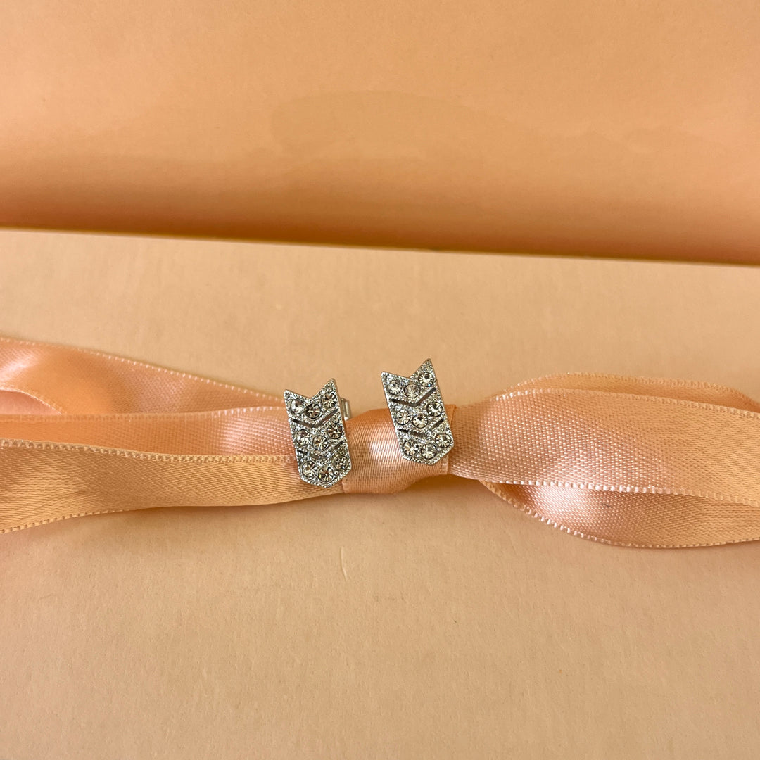 Swarovski crystals white gold plated set