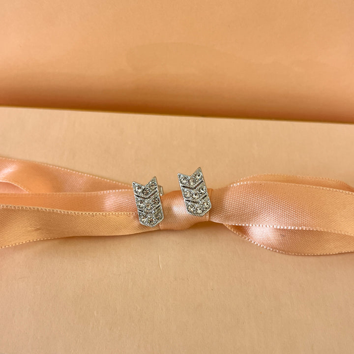 Swarovski crystals white gold plated set