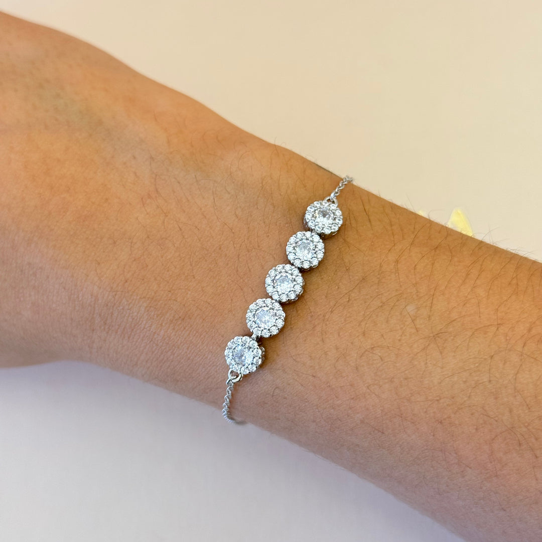 Dainty zircone sterling silver set