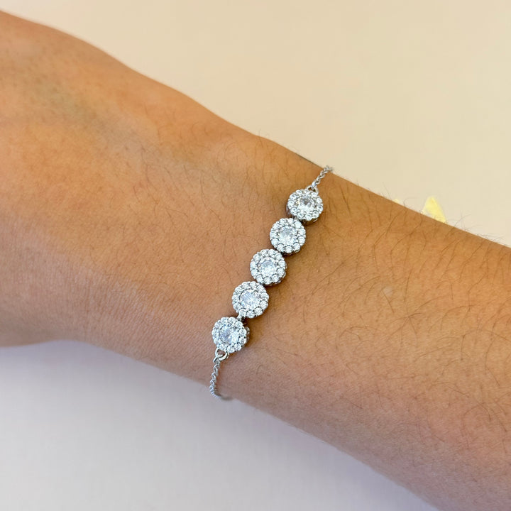 Dainty zircone sterling silver set